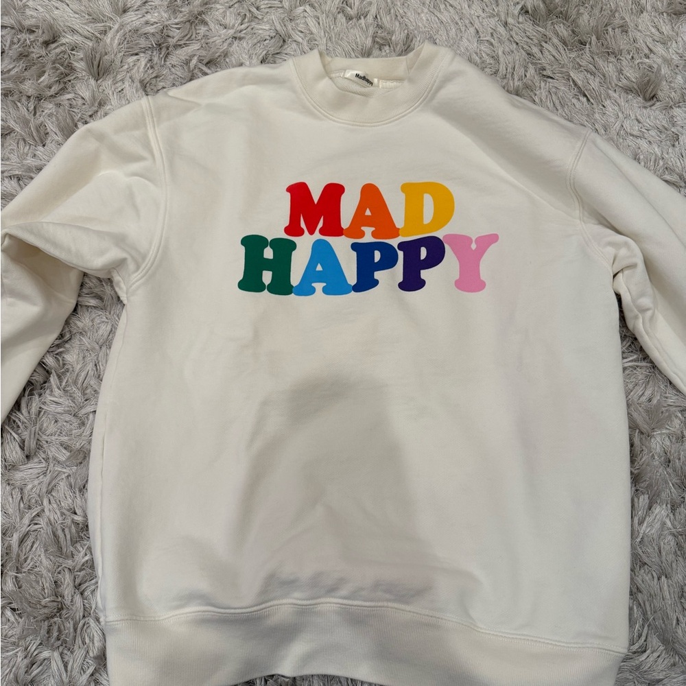 Mad Happy Cream Crewneck